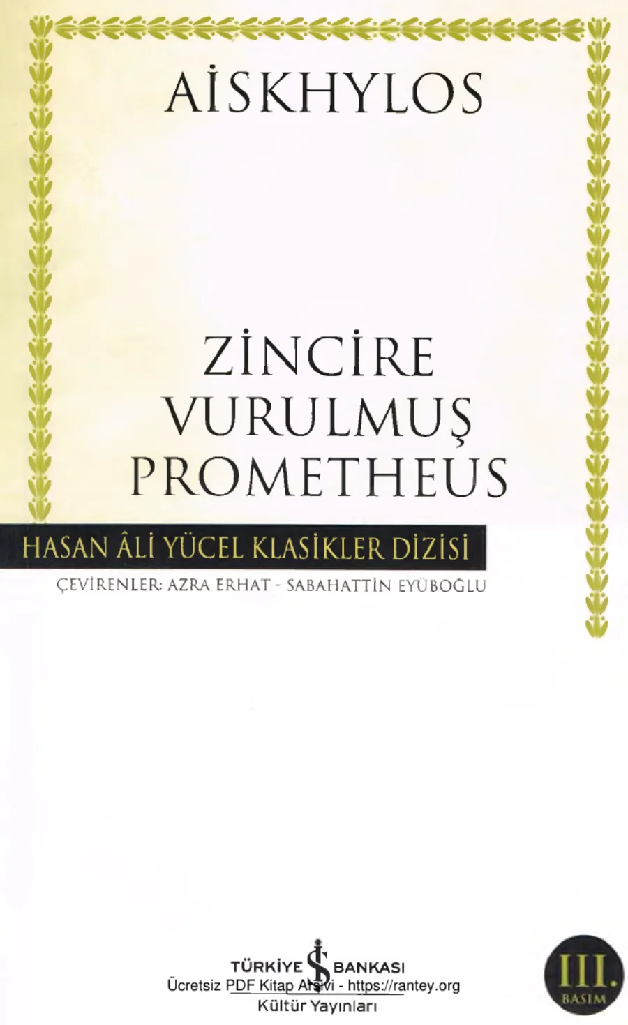 Vurulmuş Prometheus İş kapak görseli