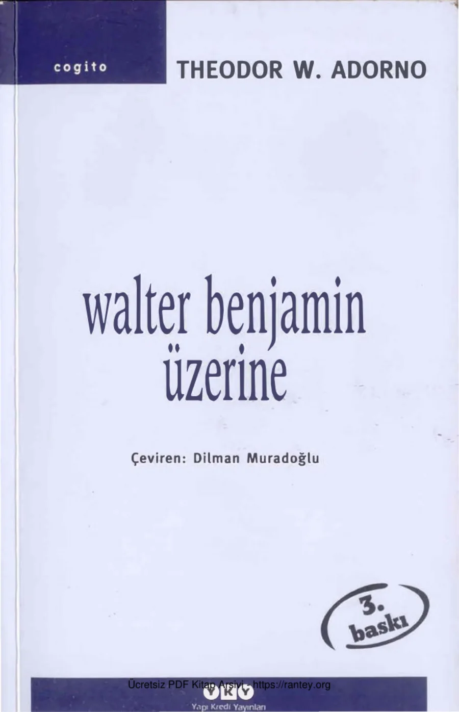 Walter Benjamin Üzerine kapak görseli