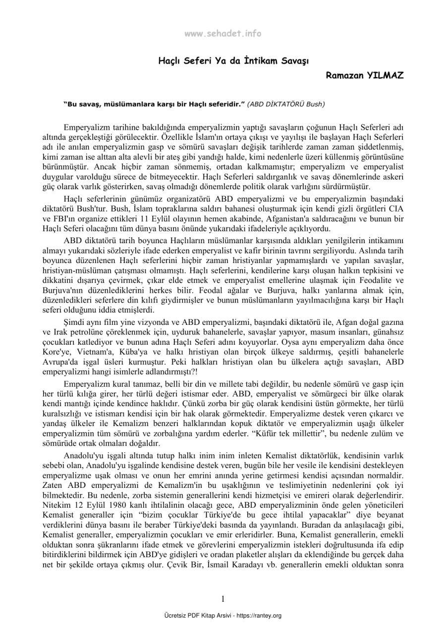 Ya da İntikam Savaşı Ebu Abdulmumin Tekin Mıhçı kapak görseli