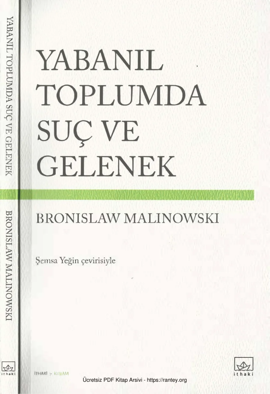 Yabanıl Toplumda Suç ve Gelenek İthaki Yayınları kapak görseli