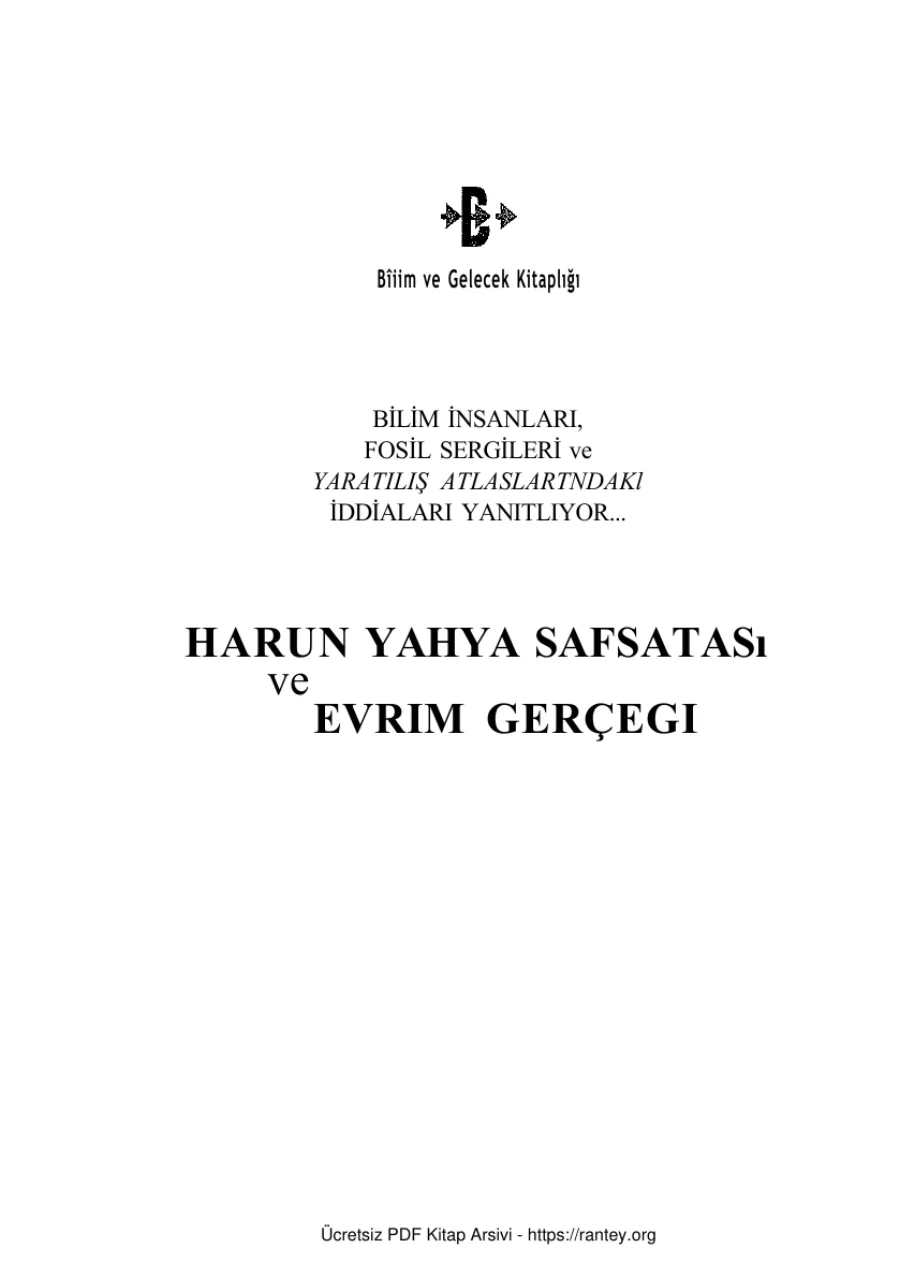 Yahya Safsatası ve Evrim Gerçeği kapak görseli