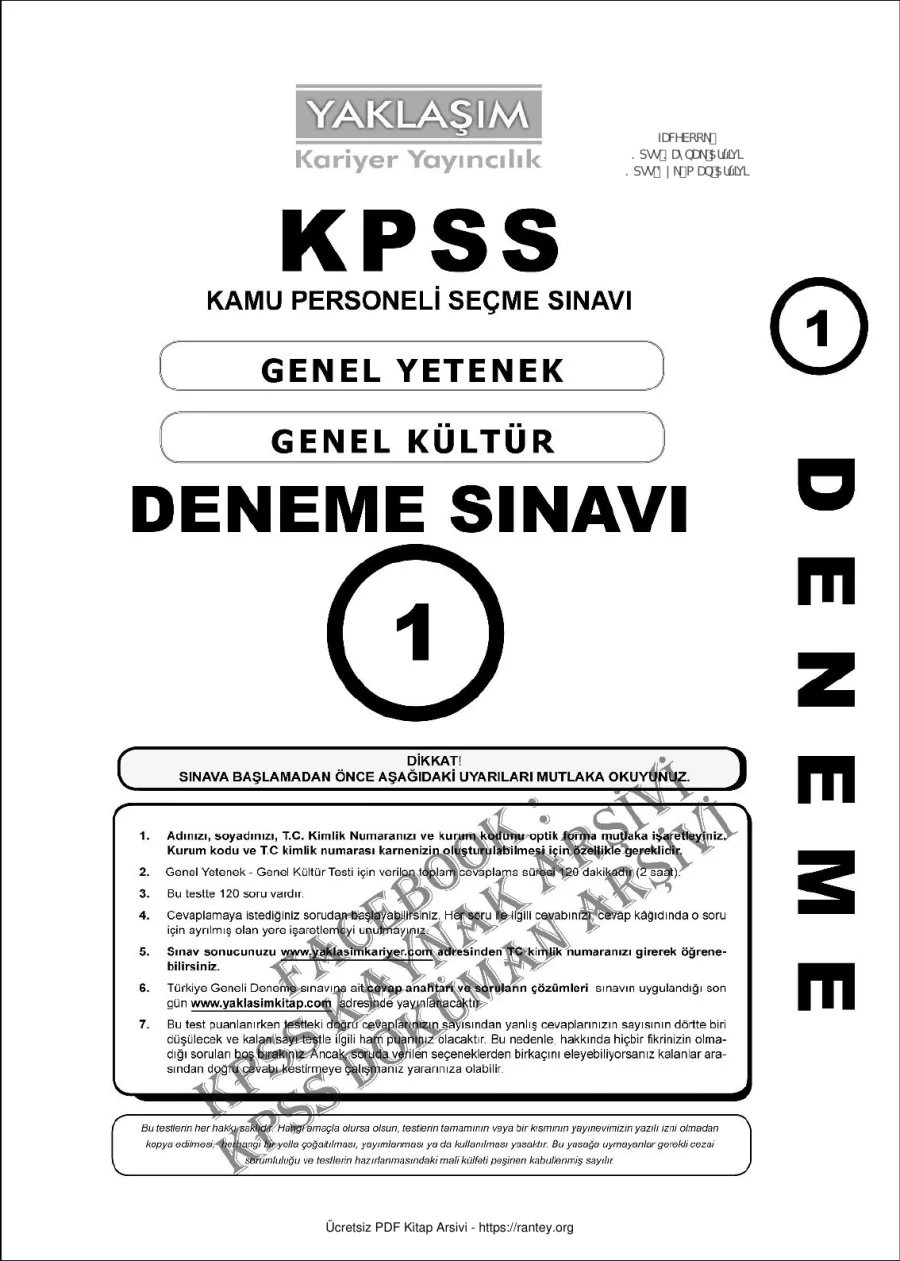 Yaklaşım 2014 TG 1 GyGk kapak görseli