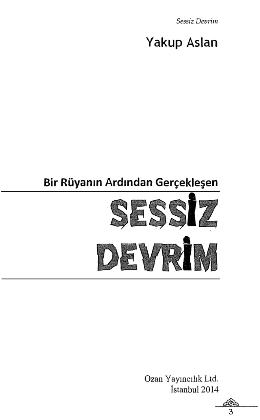 Yakup Aslan Sessiz Devrim Ozan Yayınları kapak görseli