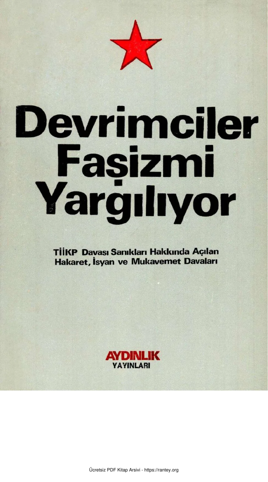 Yargılıyor Aydınlık Yayınları kapak görseli