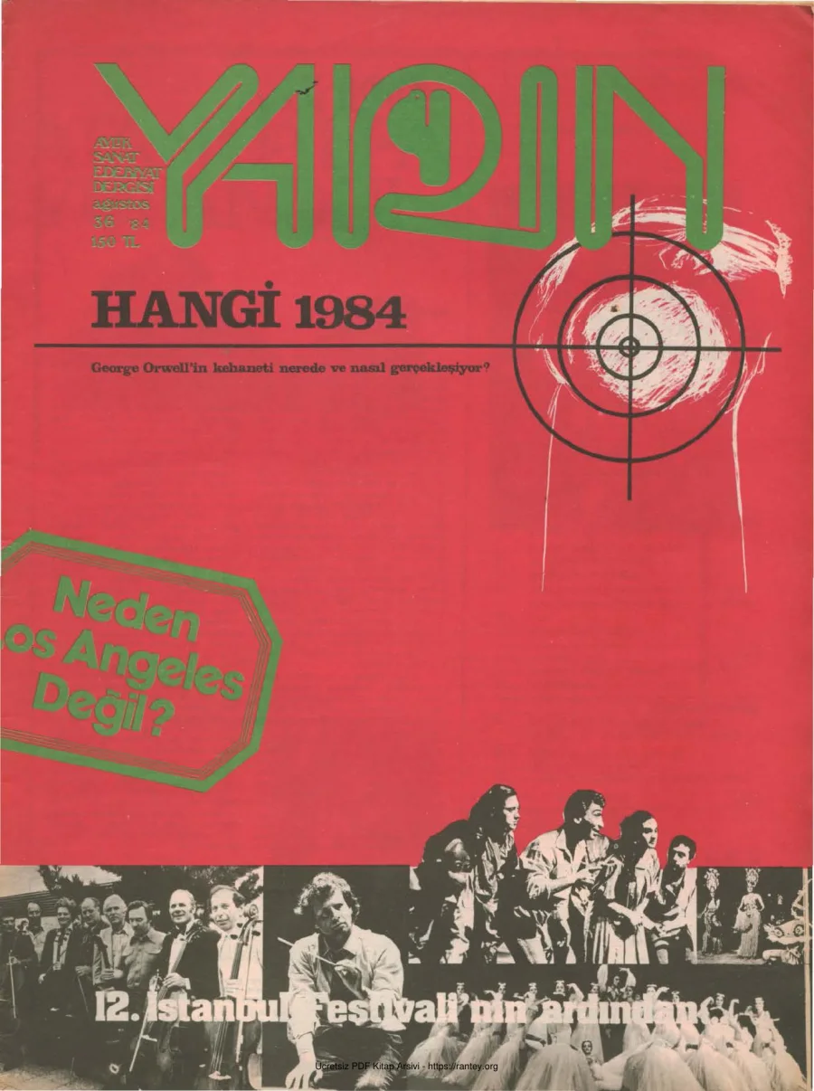 Yarın Sayı 36 Ağustos 1984 kapak görseli