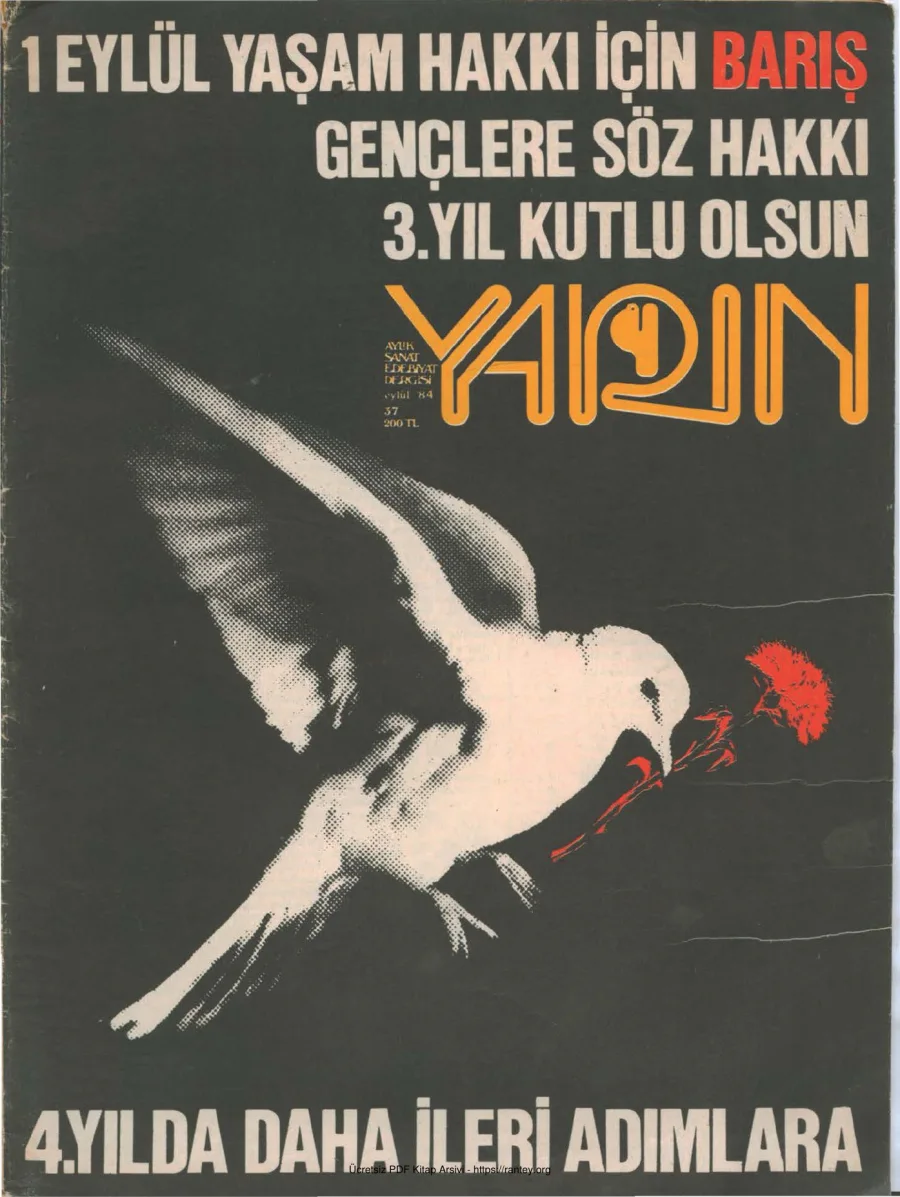 Yarın Sayı 37 Eylül 1984 kapak görseli