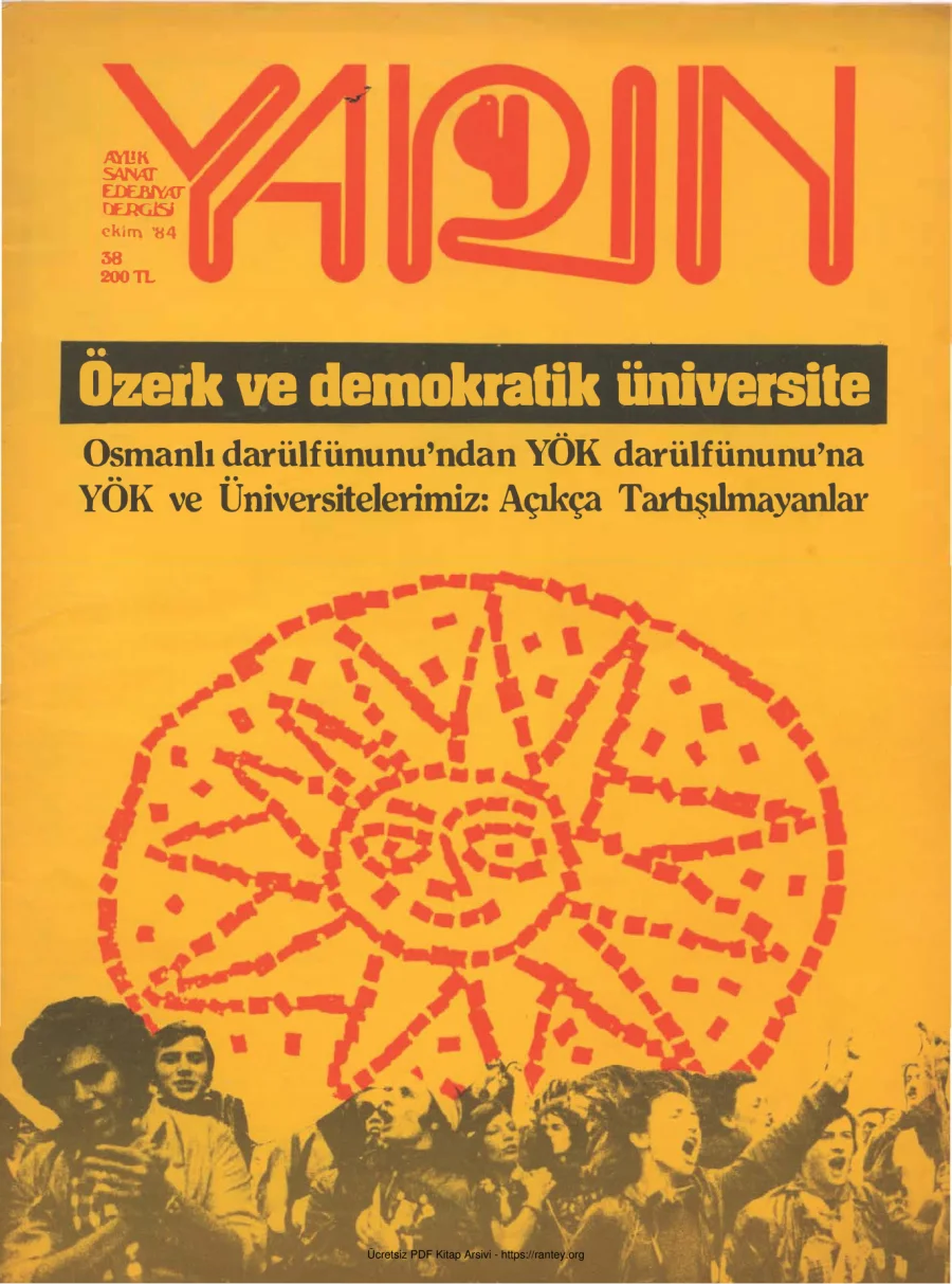Yarın Sayı 38 Ekim 1984 kapak görseli