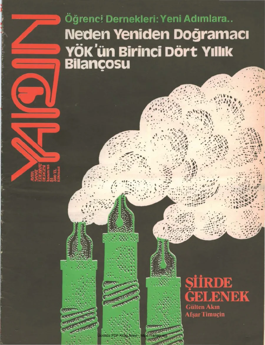 Yarın Sayı 51 Kasım 1985 kapak görseli