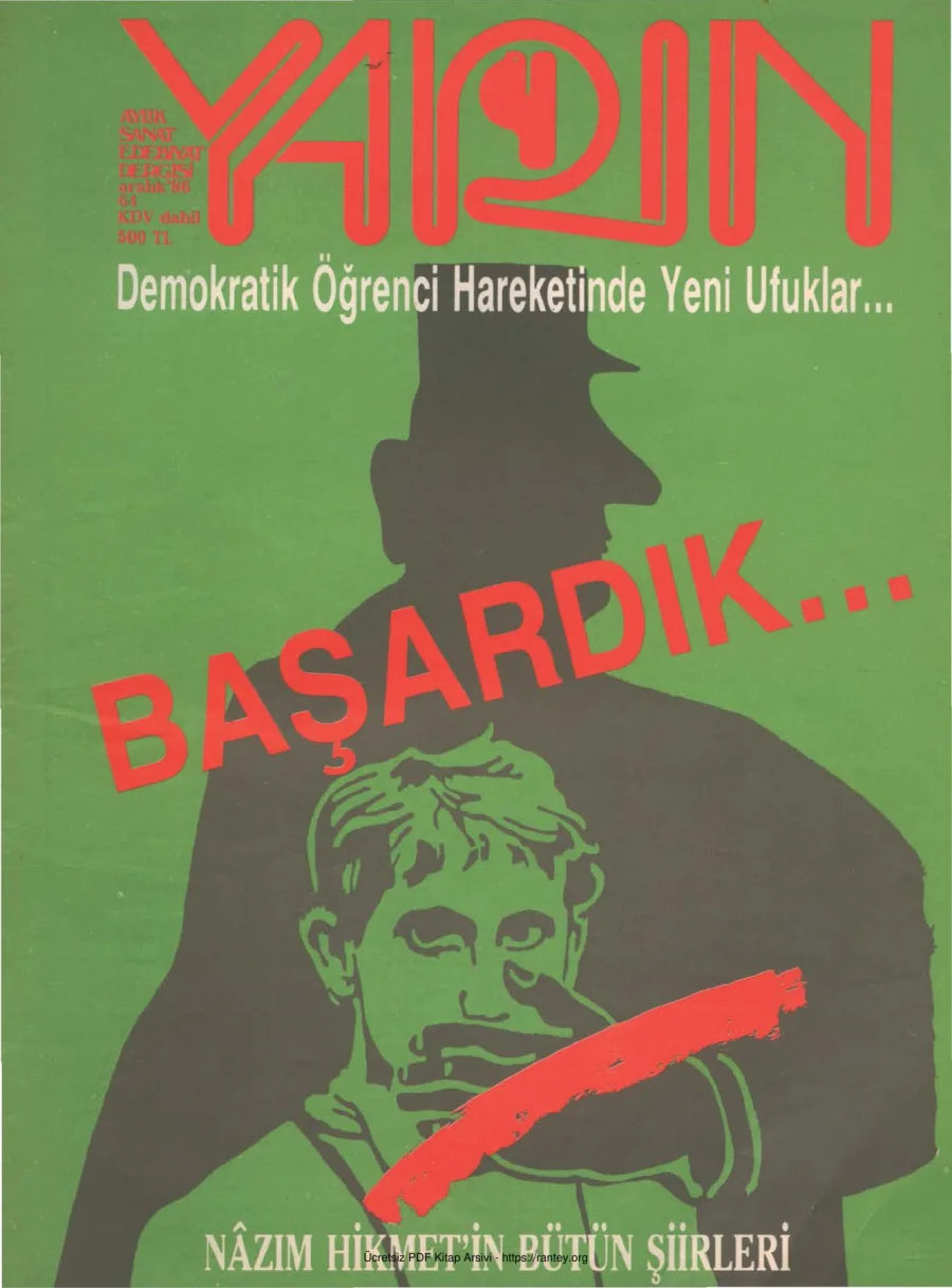 Yarın Sayı 64 Aralık 1986 kapak görseli