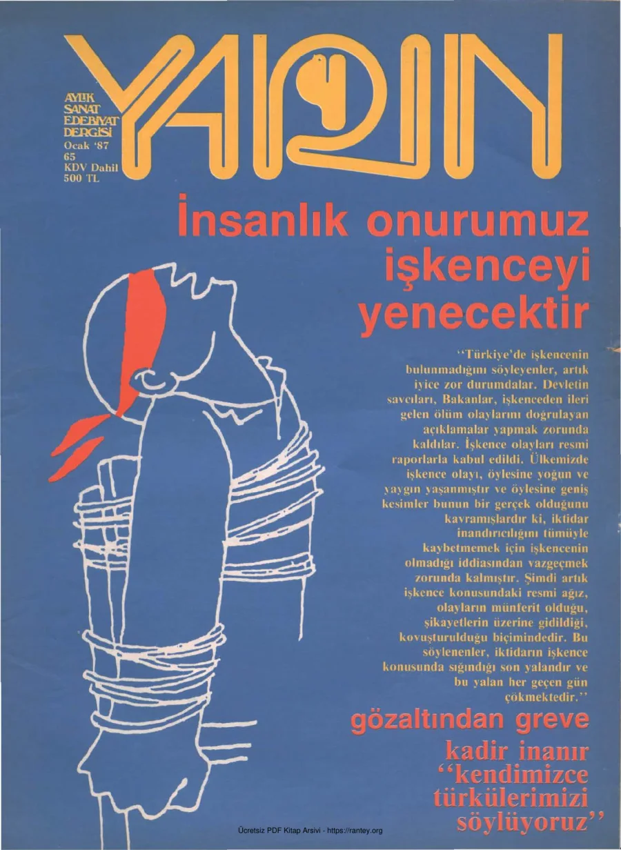 Yarın Sayı 65 Ocak 1987 kapak görseli