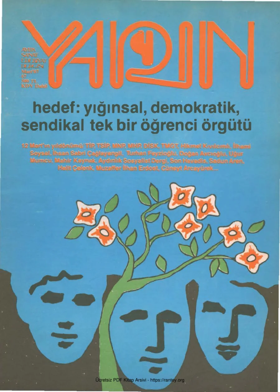 Yarın Sayı 67 Mart 1987 kapak görseli