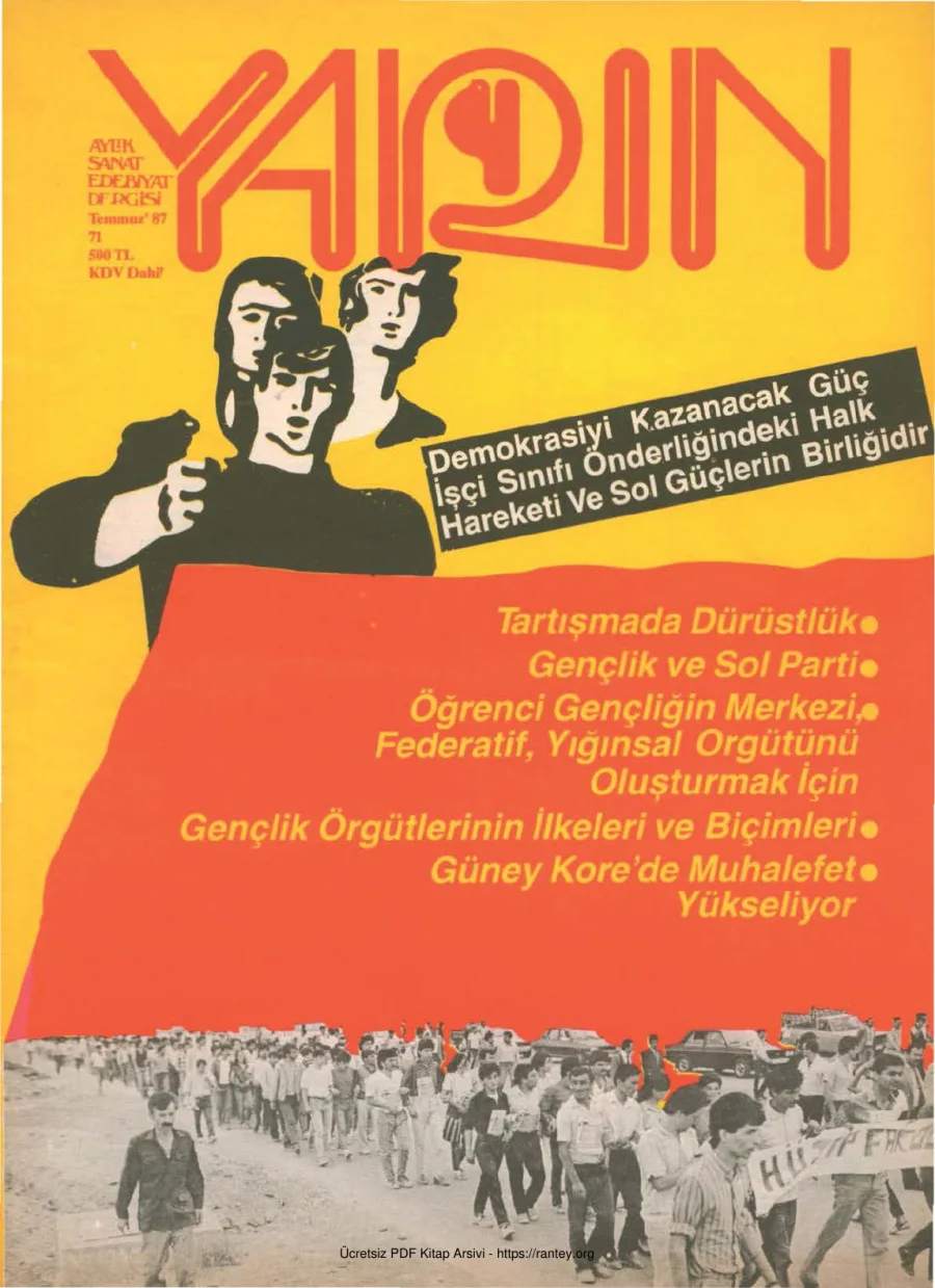 Yarın Sayı 71 Temmuz 1987 kapak görseli