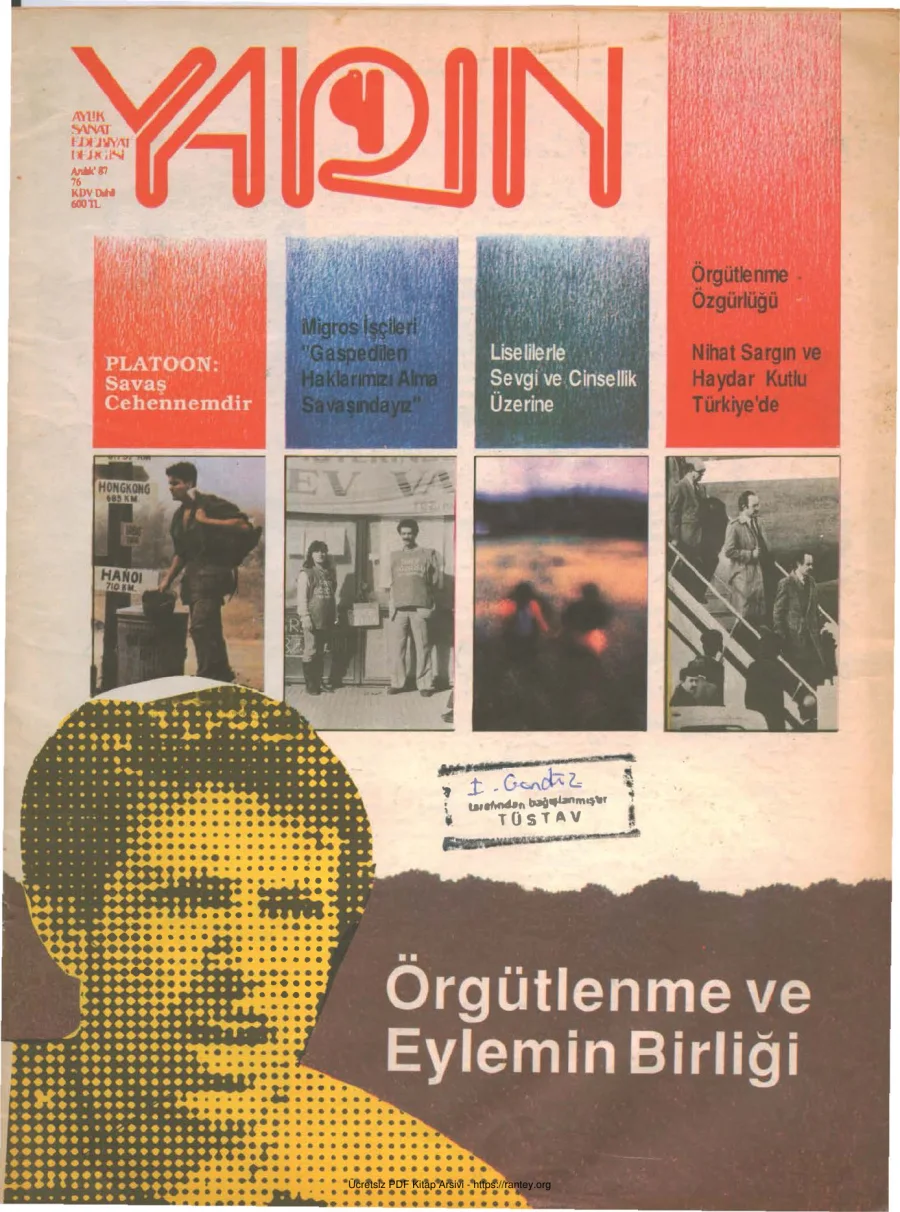 Yarın Sayı 76 Aralık 1987 kapak görseli