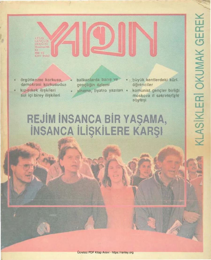Yarın Sayı 82 Haziran 1988 kapak görseli