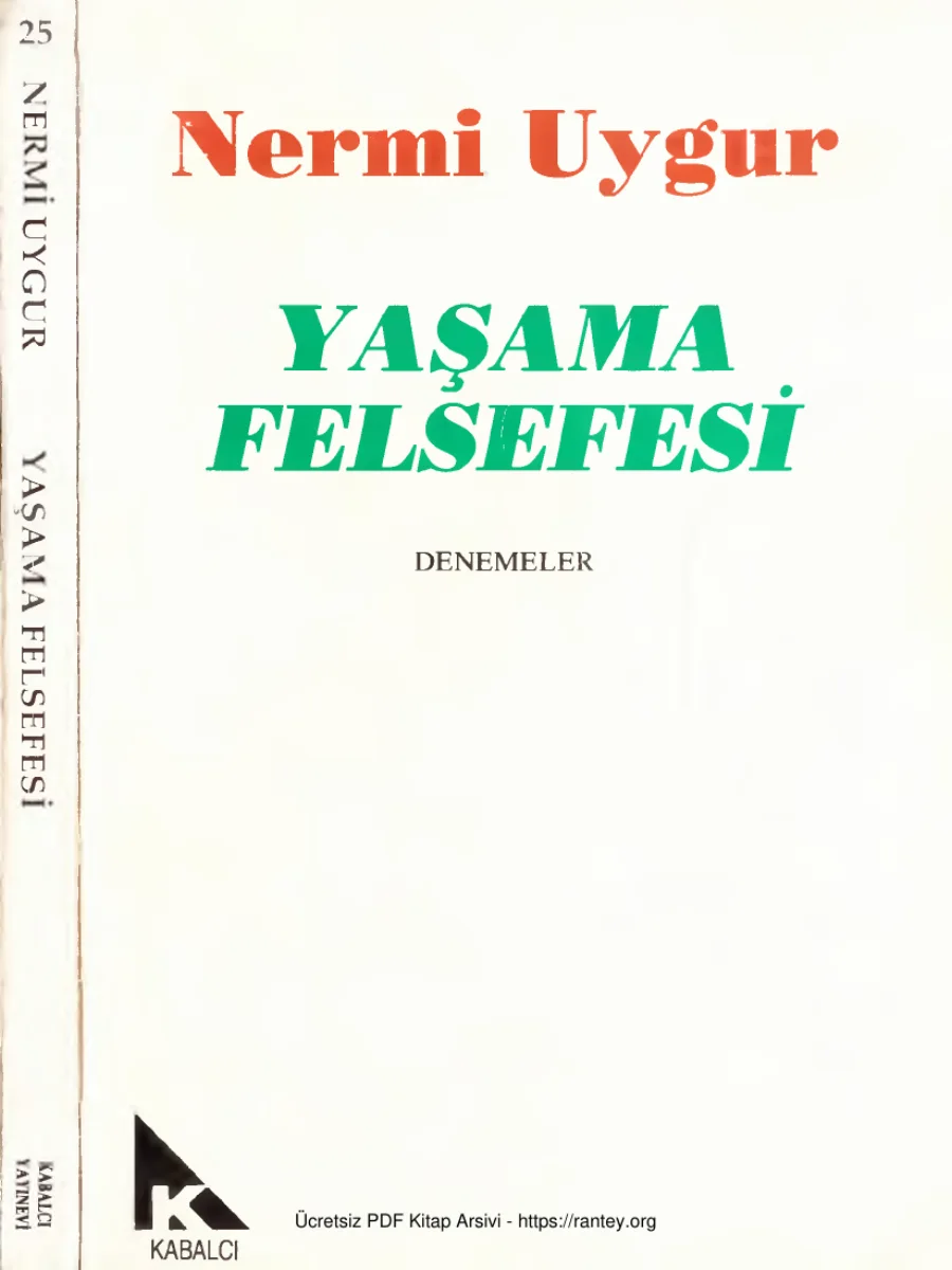 Yaşama Felsefesi kapak görseli