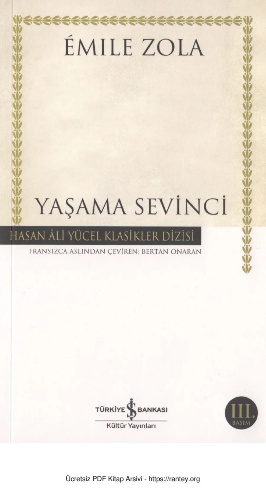 Yaşama Sevinci kapak görseli