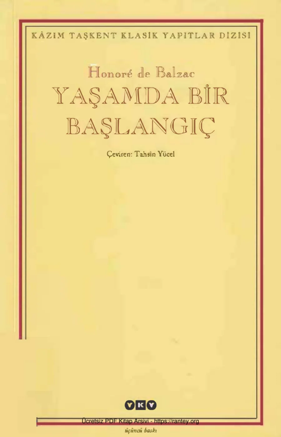 Yaşamda Bir Başlangıç kapak görseli