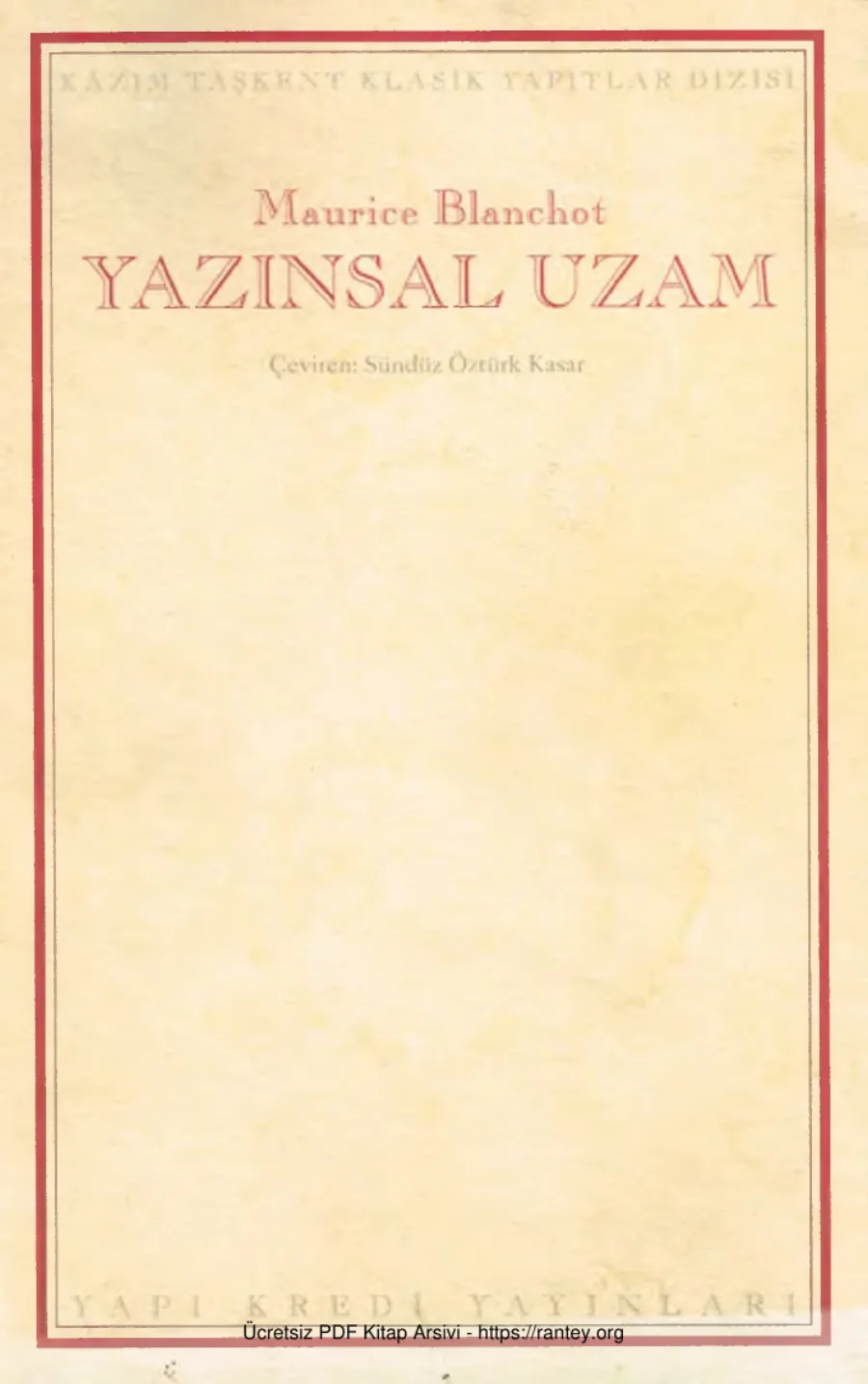 Yazınsal Uzam kapak görseli
