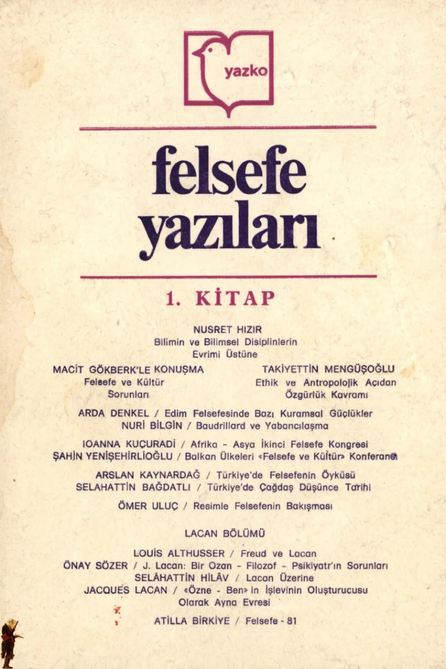 Yazko Felsefe Yazıları Sayı kitap kapağı