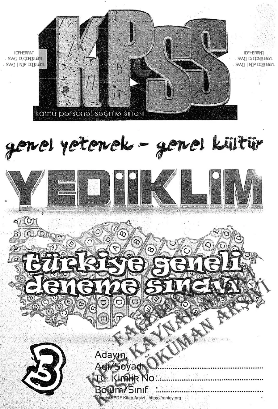 Yediiklim 2014 Tg3 GyGk kapak görseli