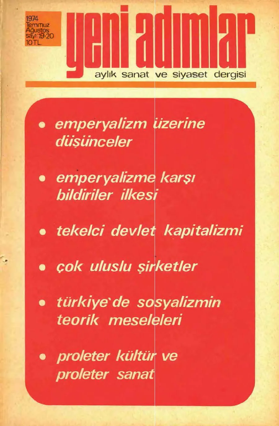 Yeni Adımlar Sayı 19 20 Temmuz Ağustos kapak görseli