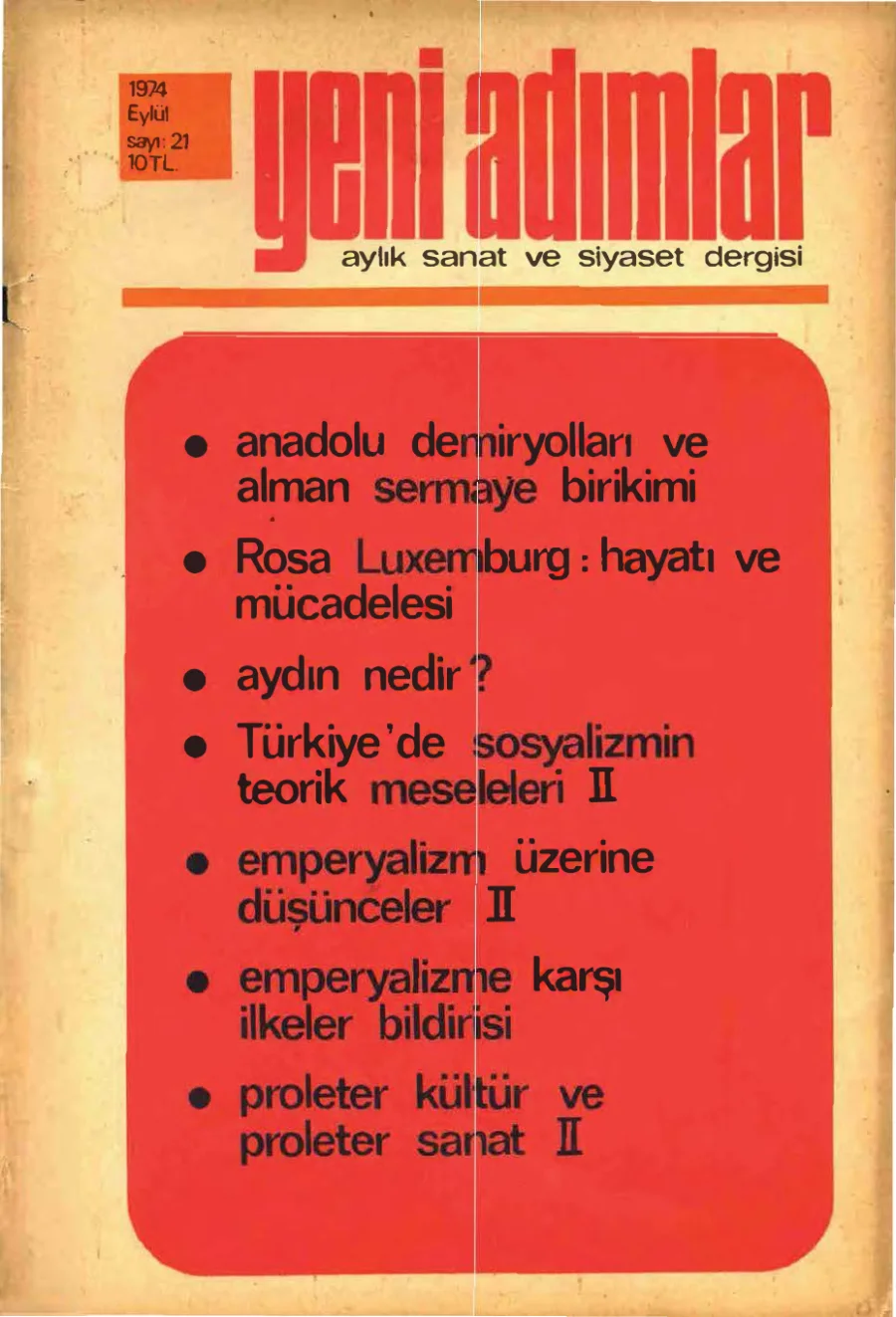 Yeni Adımlar Sayı 21 Eylül kapak görseli