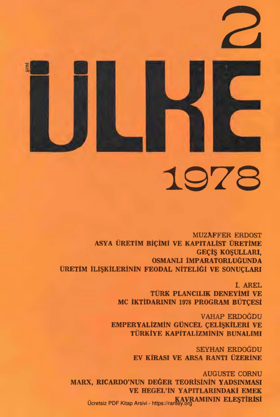 Yeni Ülke Sayı 2 Ocak Şubat Mart 1978 kapak görseli