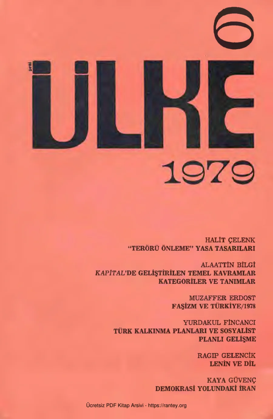 Yeni Ülke Sayı 6 Ocak Şubat Mart 1979 kapak görseli