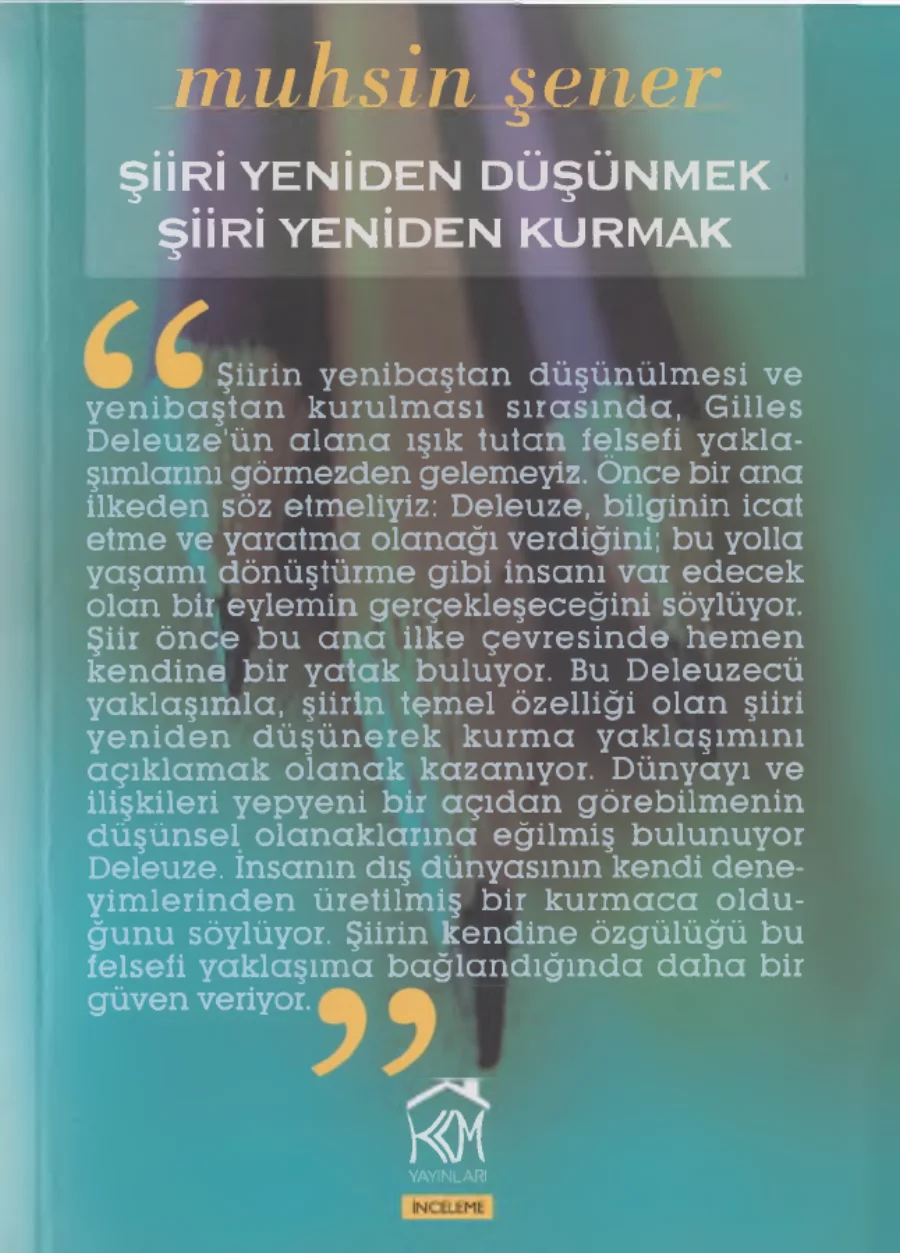 Yeniden Düşünmek Şiiri Yeniden Kurmak kapak görseli