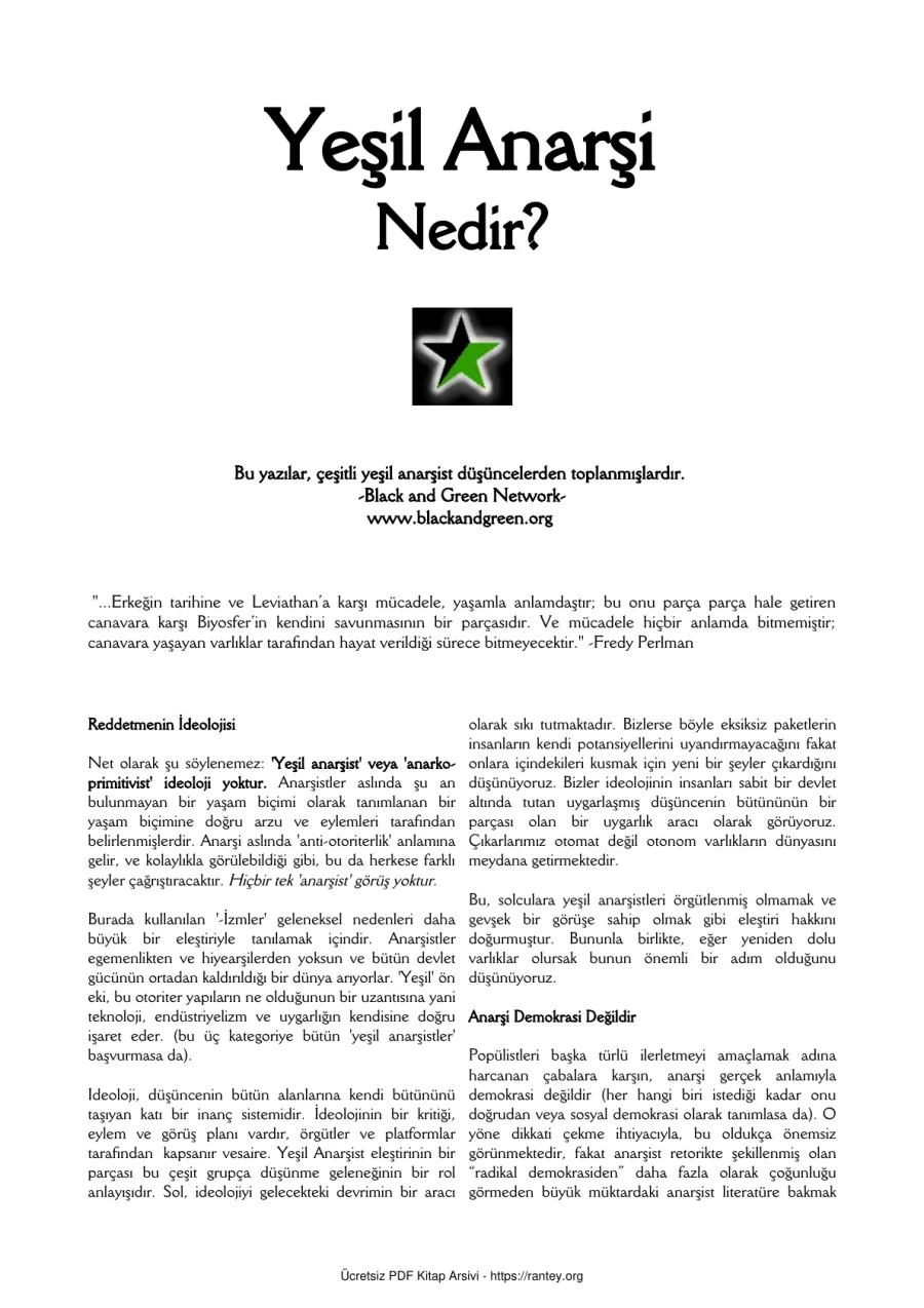 Yeşil Anarşi kapak görseli