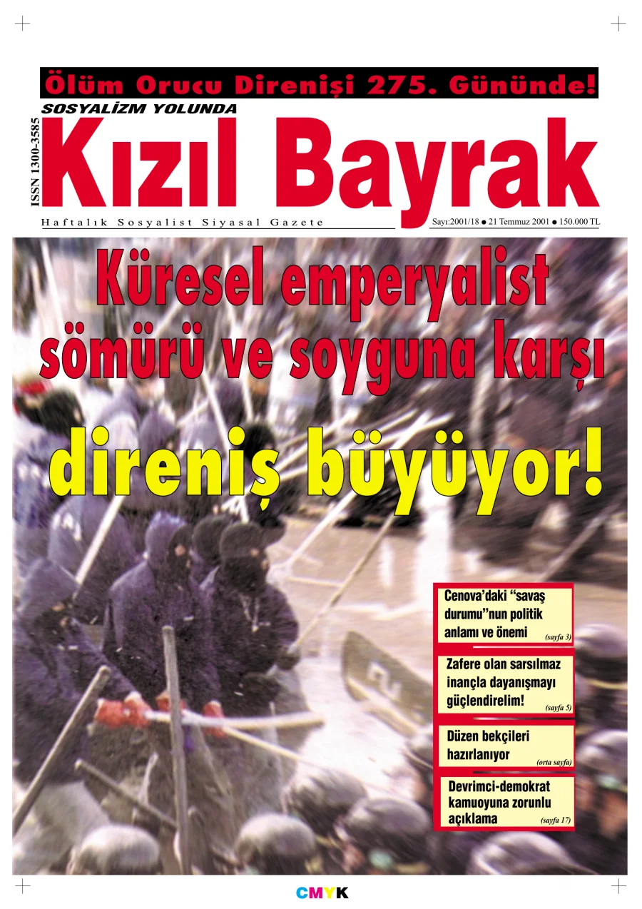 Yıl 2001 Sayı 28 21 Temmuz kitap kapağı