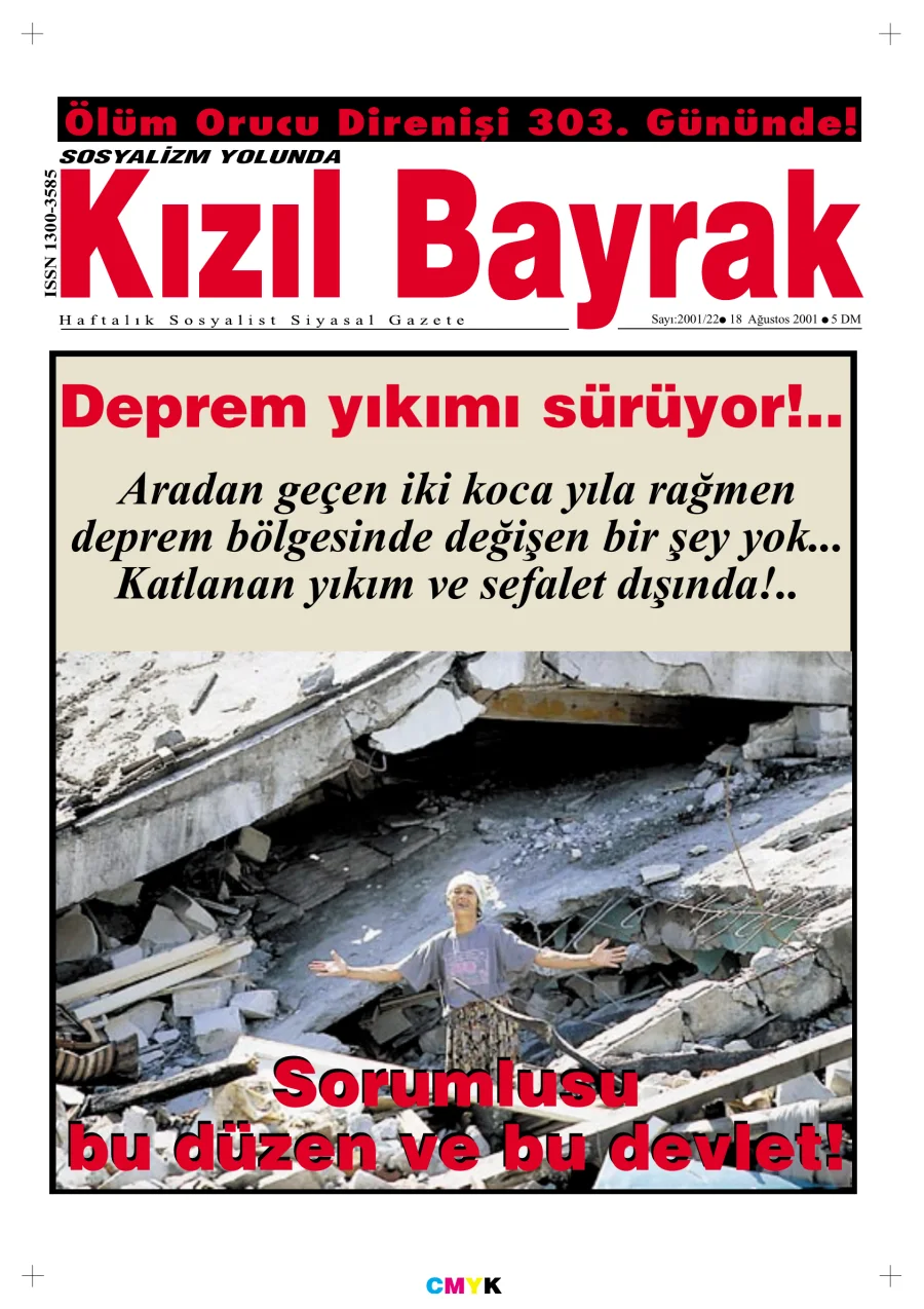 Yıl 2001 Sayı 32 18 Ağustos kapak görseli