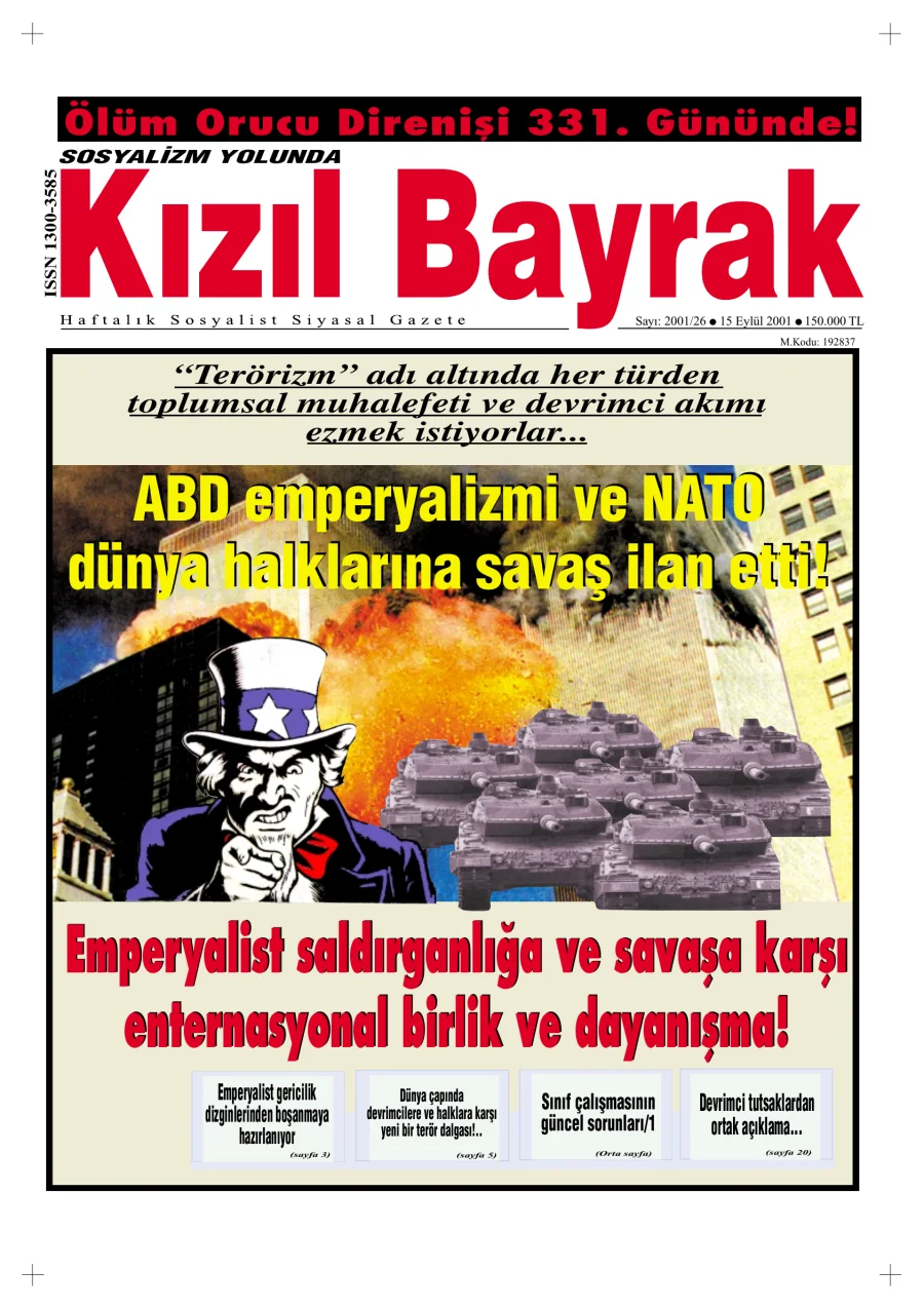 Yıl 2001 Sayı 36 15 Eylül kitap kapağı