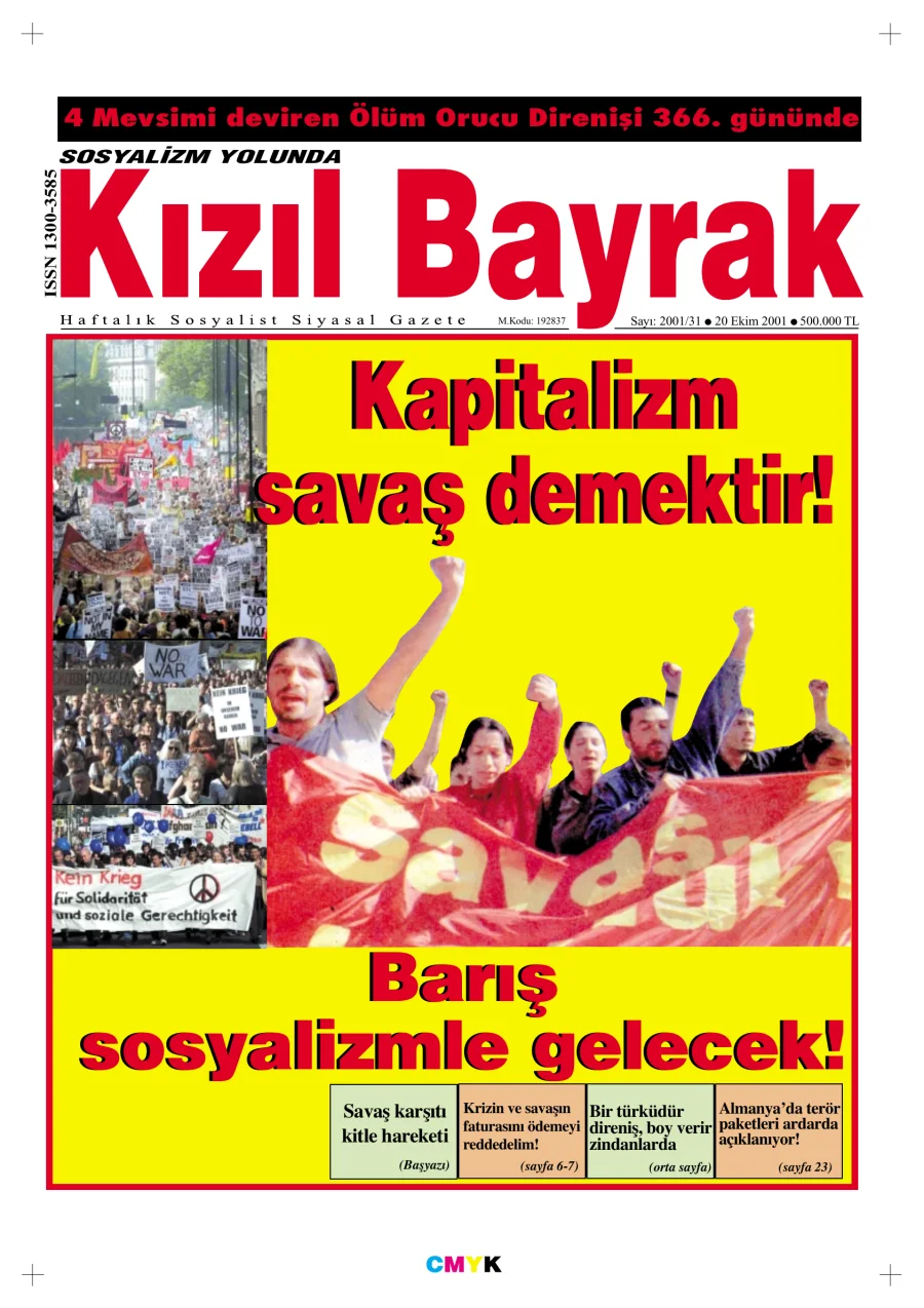 Yıl 2001 Sayı 39 06 Ekim kitap kapağı