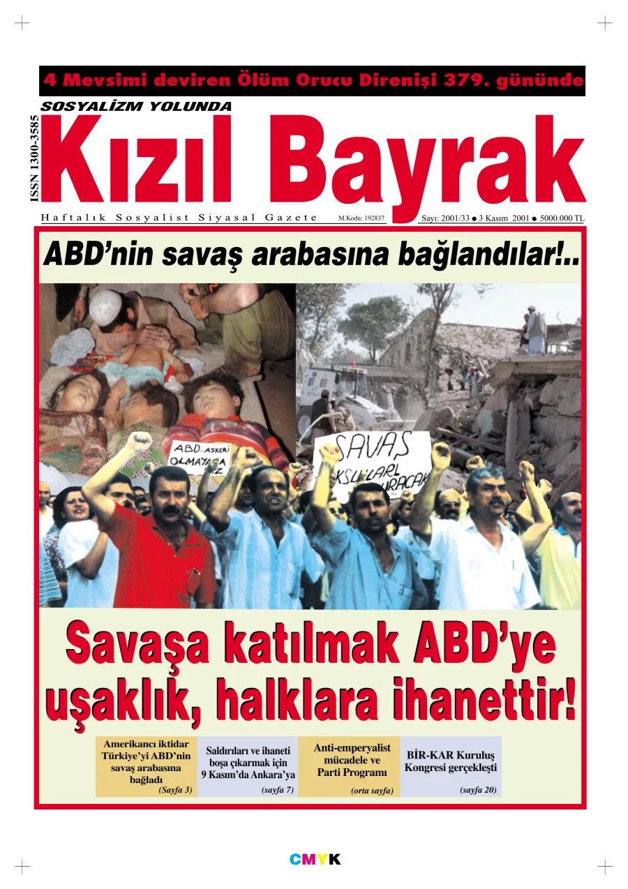 Yıl 2001 Sayı 43 03 Kasım kitap kapağı