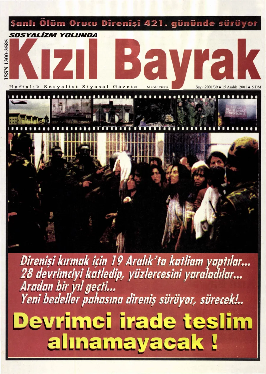 Yıl 2001 Sayı 49 15 Aralik kitap kapağı