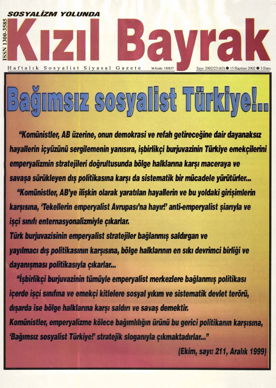 Yıl 2002 Sayı 23 15 Haziran kitap kapağı