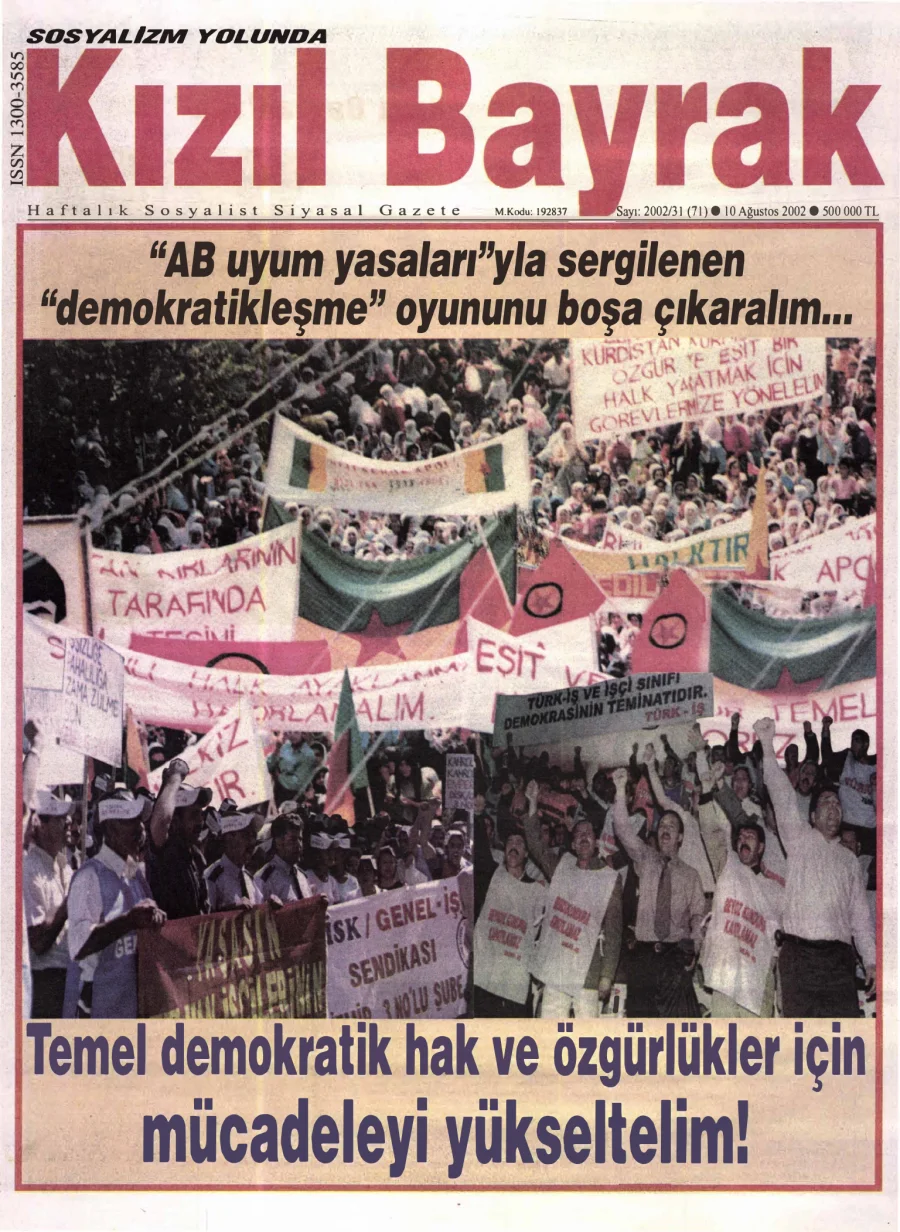 Yıl 2002 Sayı 31 10 Agustos kapak görseli