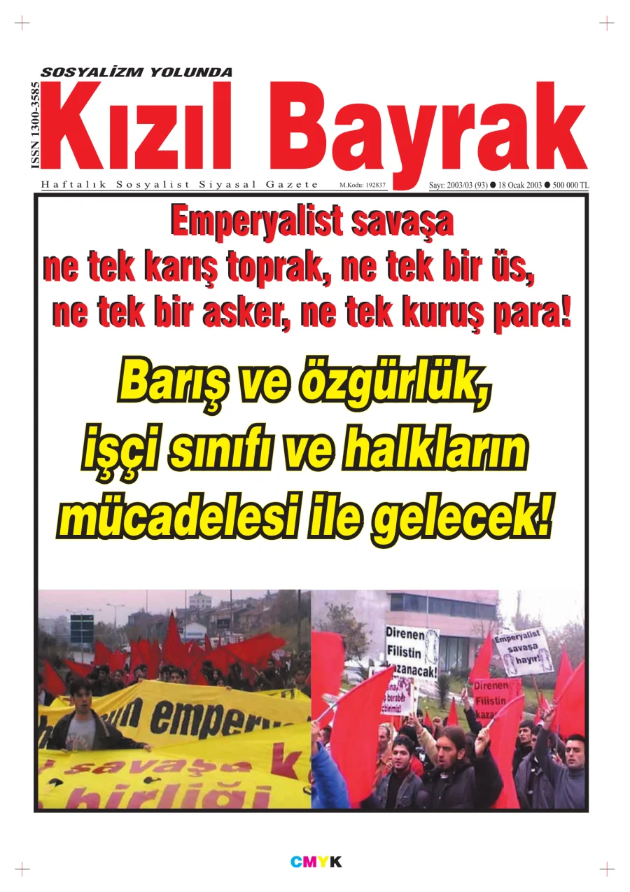 Yıl 2003 Sayı 03 18 Ocak kapak görseli