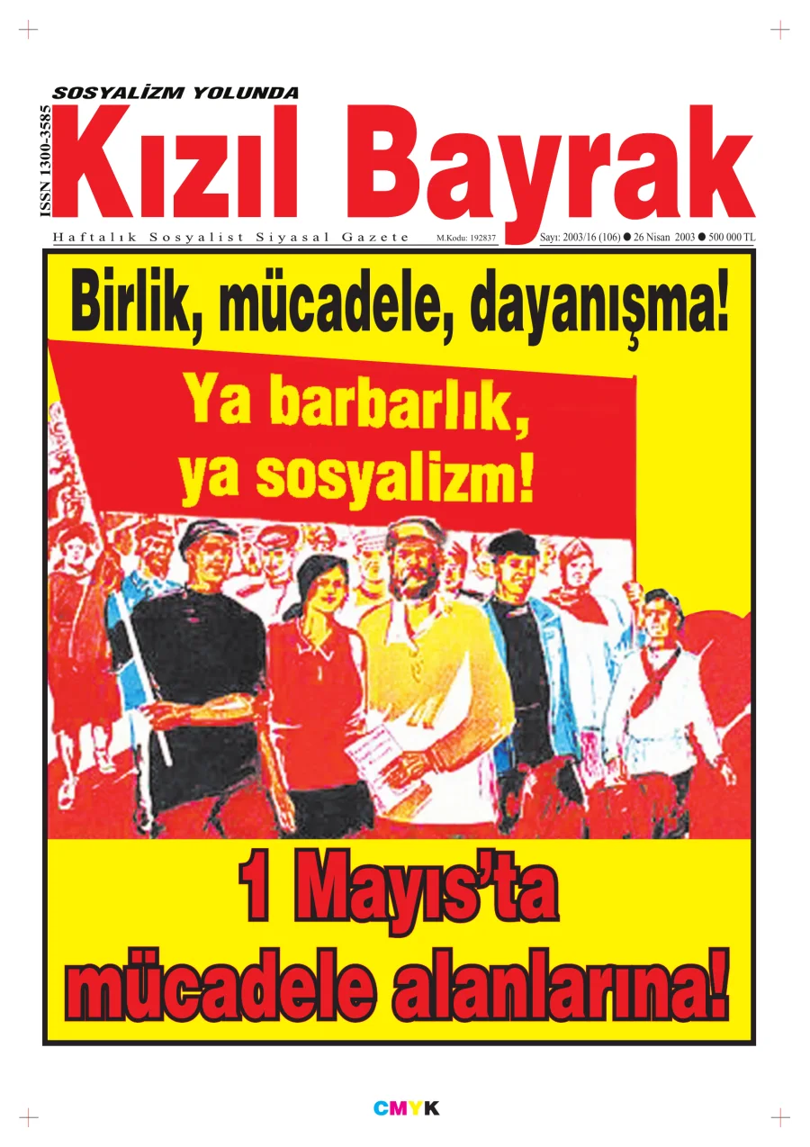 Yıl 2003 Sayı 16 26 Nisan kapak görseli