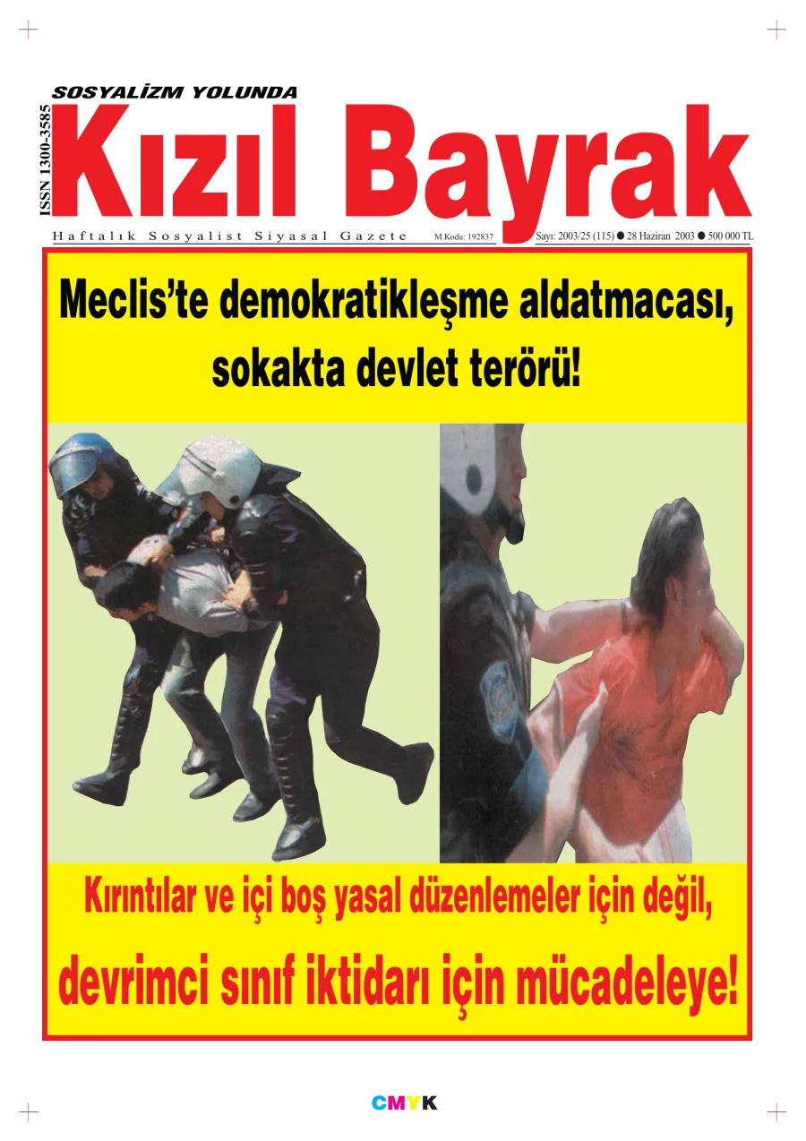 Yıl 2003 Sayı 25 28 Haziran kapak görseli