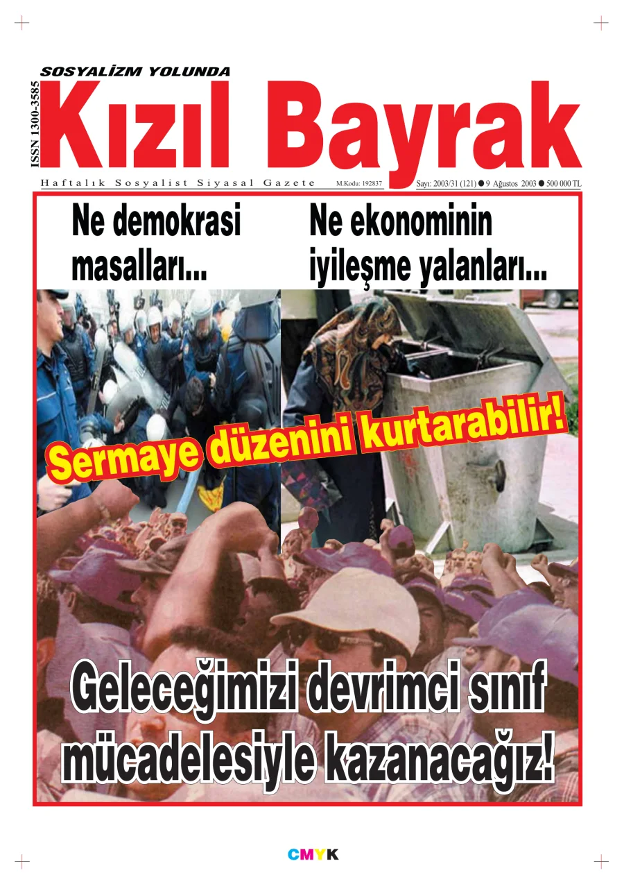 Yıl 2003 Sayı 31 09 Ağustos kapak görseli