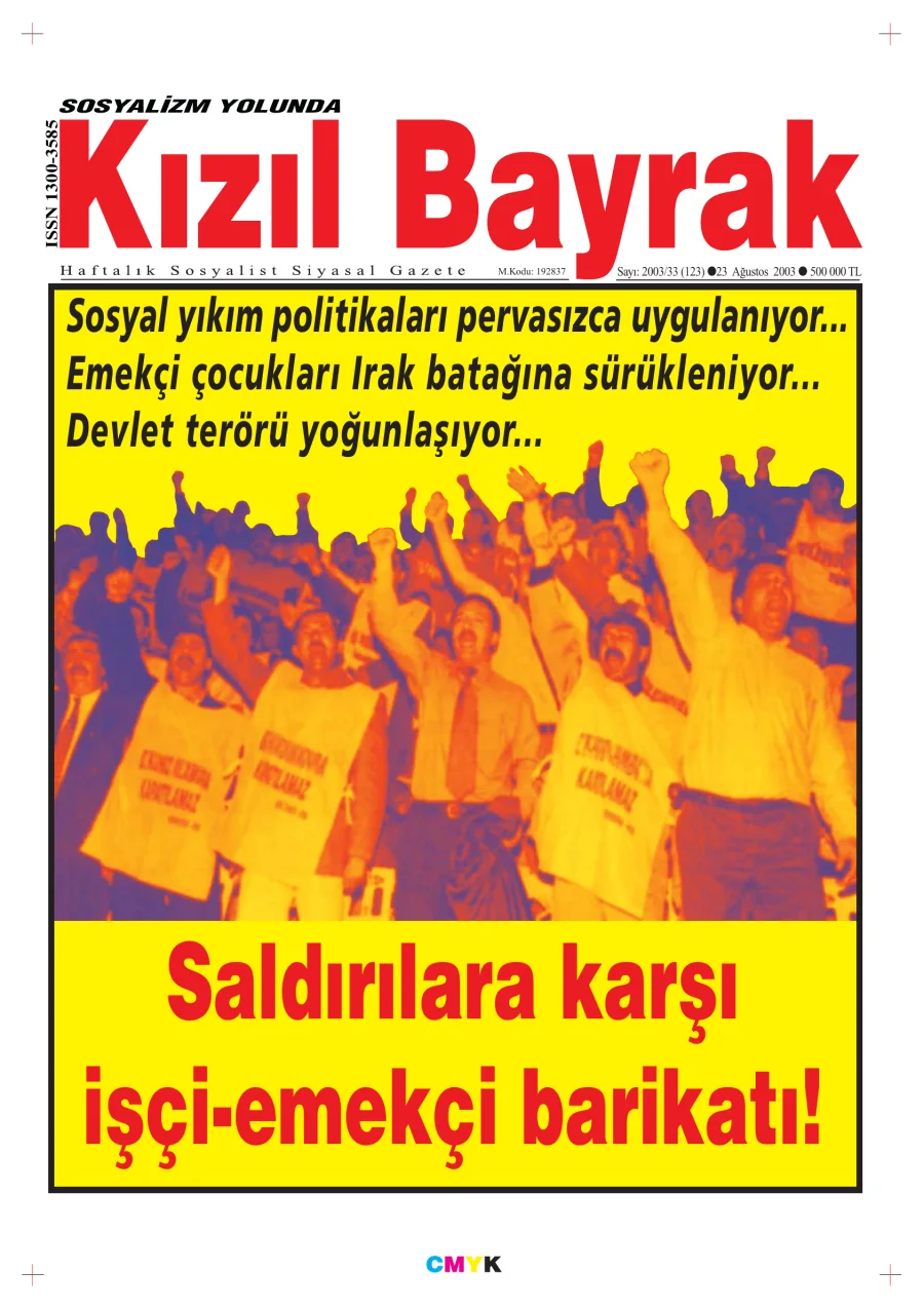 Yıl 2003 Sayı 33 23 Ağustos kitap kapağı