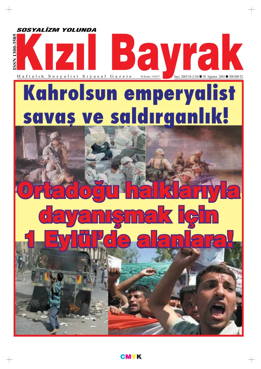Yıl 2003 Sayı 34 30 Ağustos kapak görseli