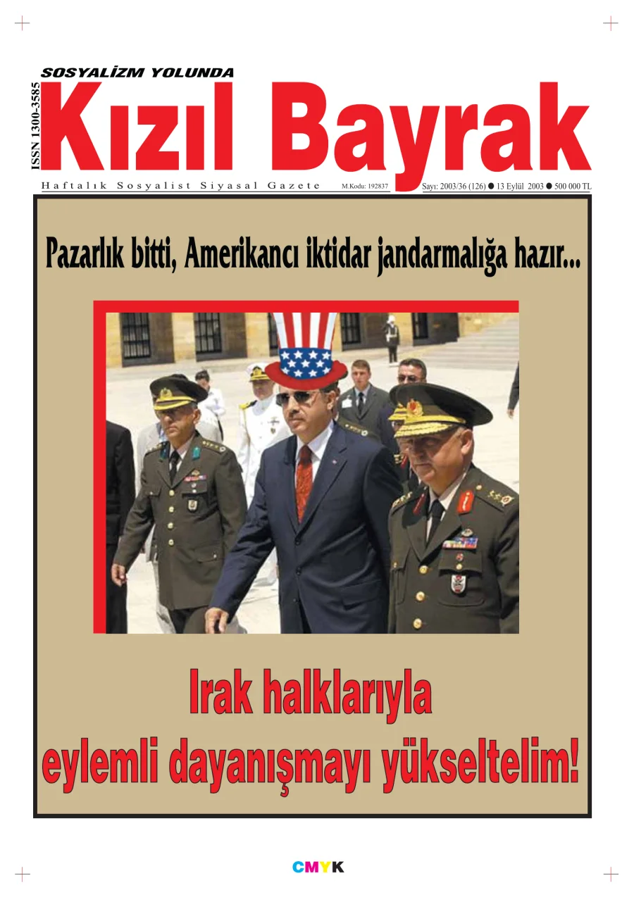 Yıl 2003 Sayı 36 13 Eylül kitap kapağı