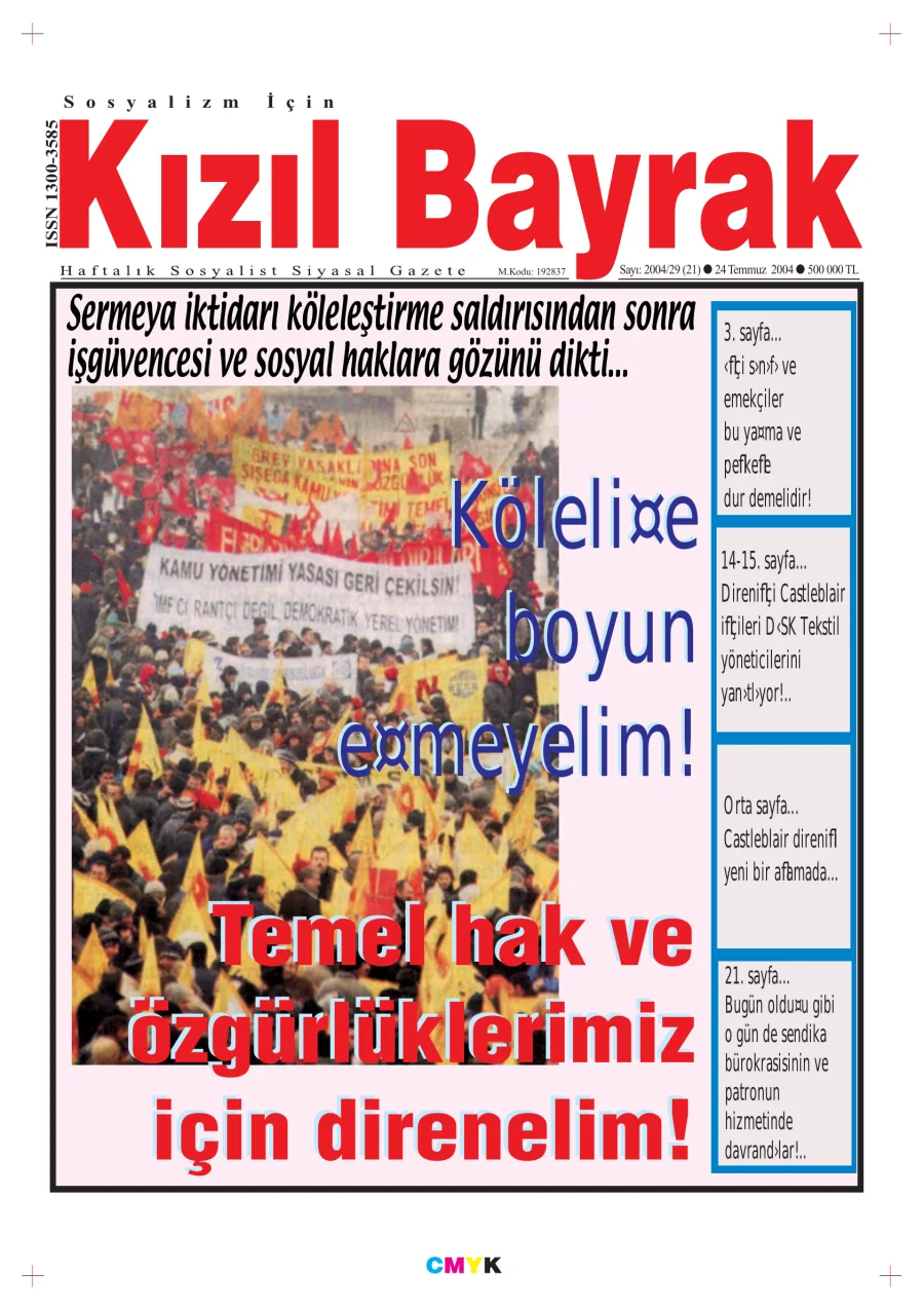 Yıl 2004 Sayı 29 24 Temmuz kapak görseli