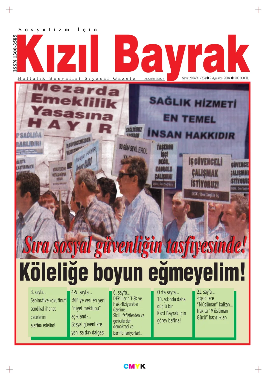 Yıl 2004 Sayı 31 07 Ağustos kapak görseli