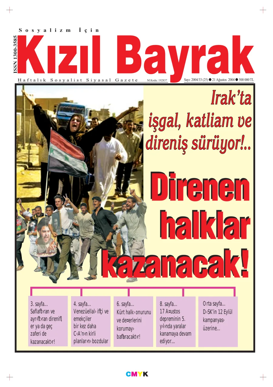 Yıl 2004 Sayı 33 21 Ağustos kapak görseli