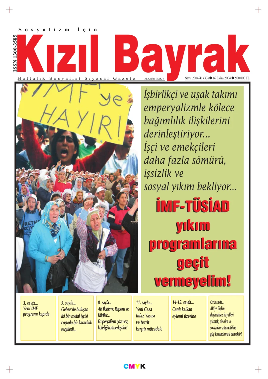 Yıl 2004 Sayı 41 16 Ekim kitap kapağı