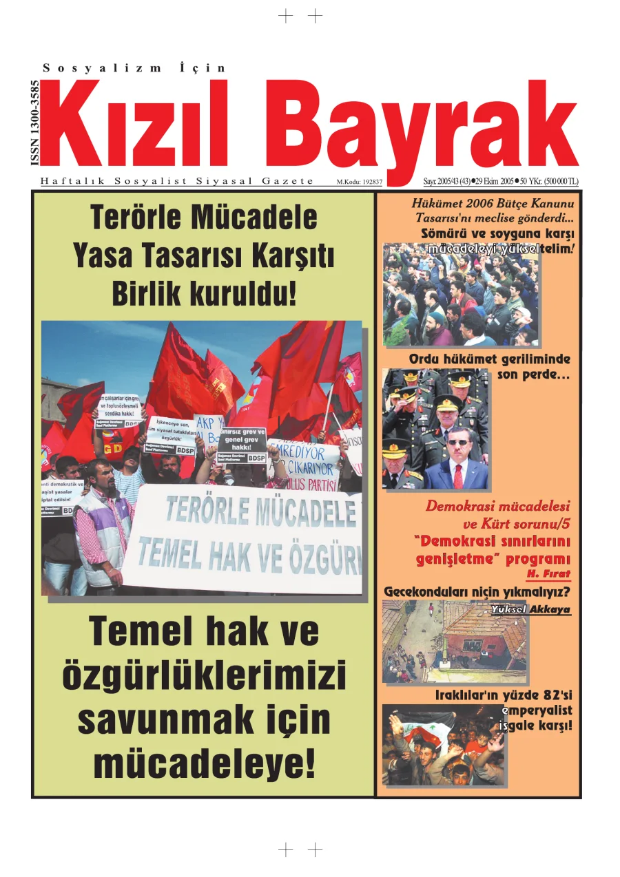 Yıl 2005 Sayı 43 29 Ekim kapak görseli